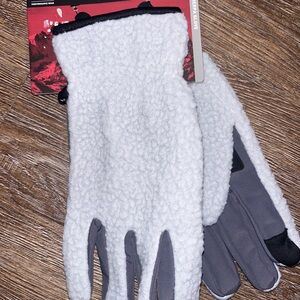 Performance Gear White Fleece Gloves